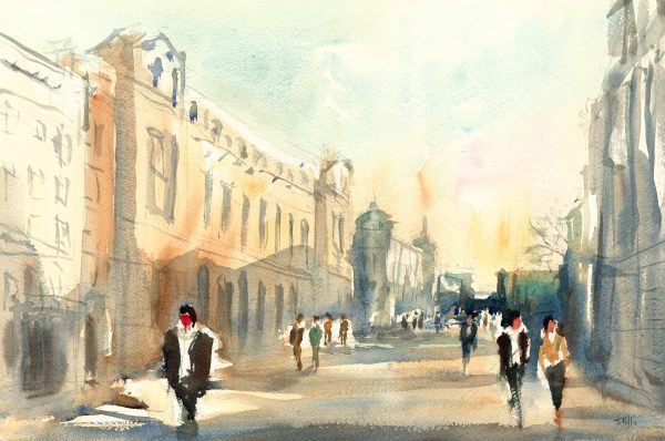 Painting of Exhibition Road in London