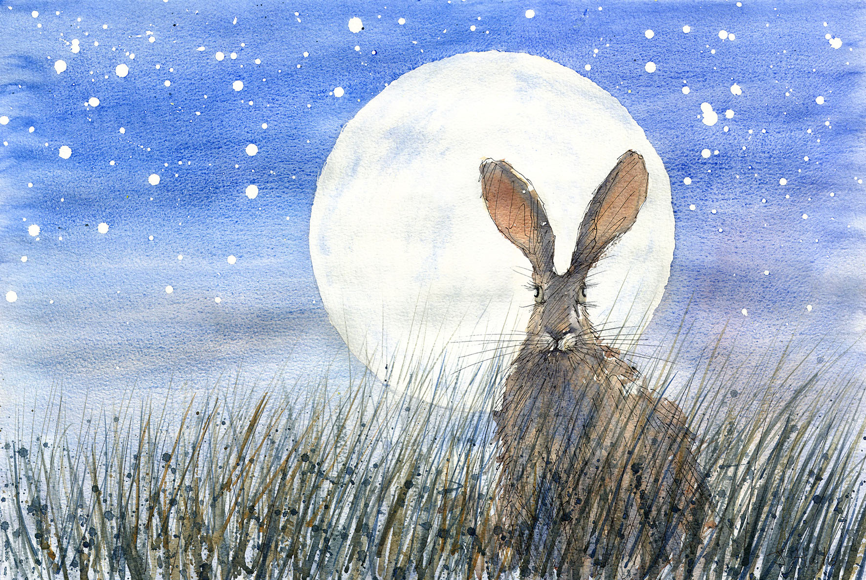 Moon Hare James Hollis Original Art