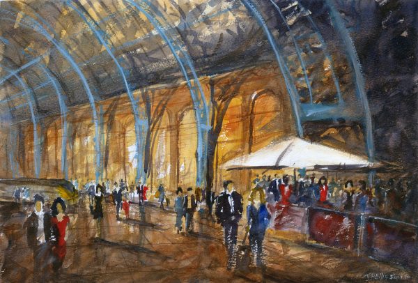 Kings Cross St Pancras Train Station painting