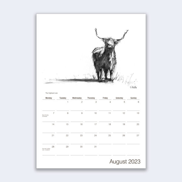 Cow Calendar - 2023 Wall Planner - Cow Art